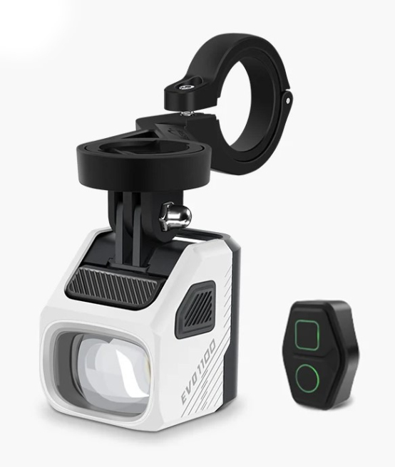 Lampka przednia MAGICSHINE EVO 1100 WHITE, zestaw: lampka + uchwyt + pilot