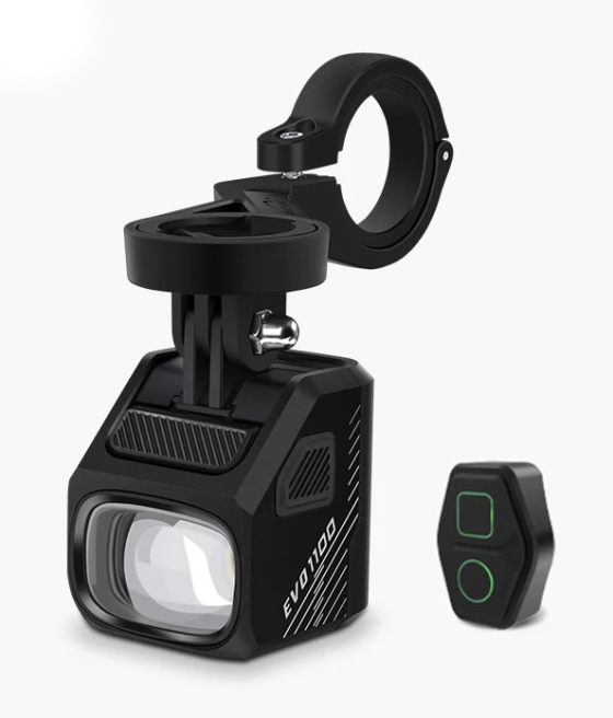 Lampka przednia MAGICSHINE EVO 1100 BLACK, zestaw: lampka + uchwyt + pilot